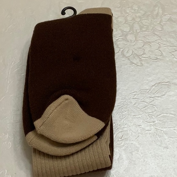 Spyder Men’s Crew Sock- Brown/Tan (2 pair) - Picture 4 of 7